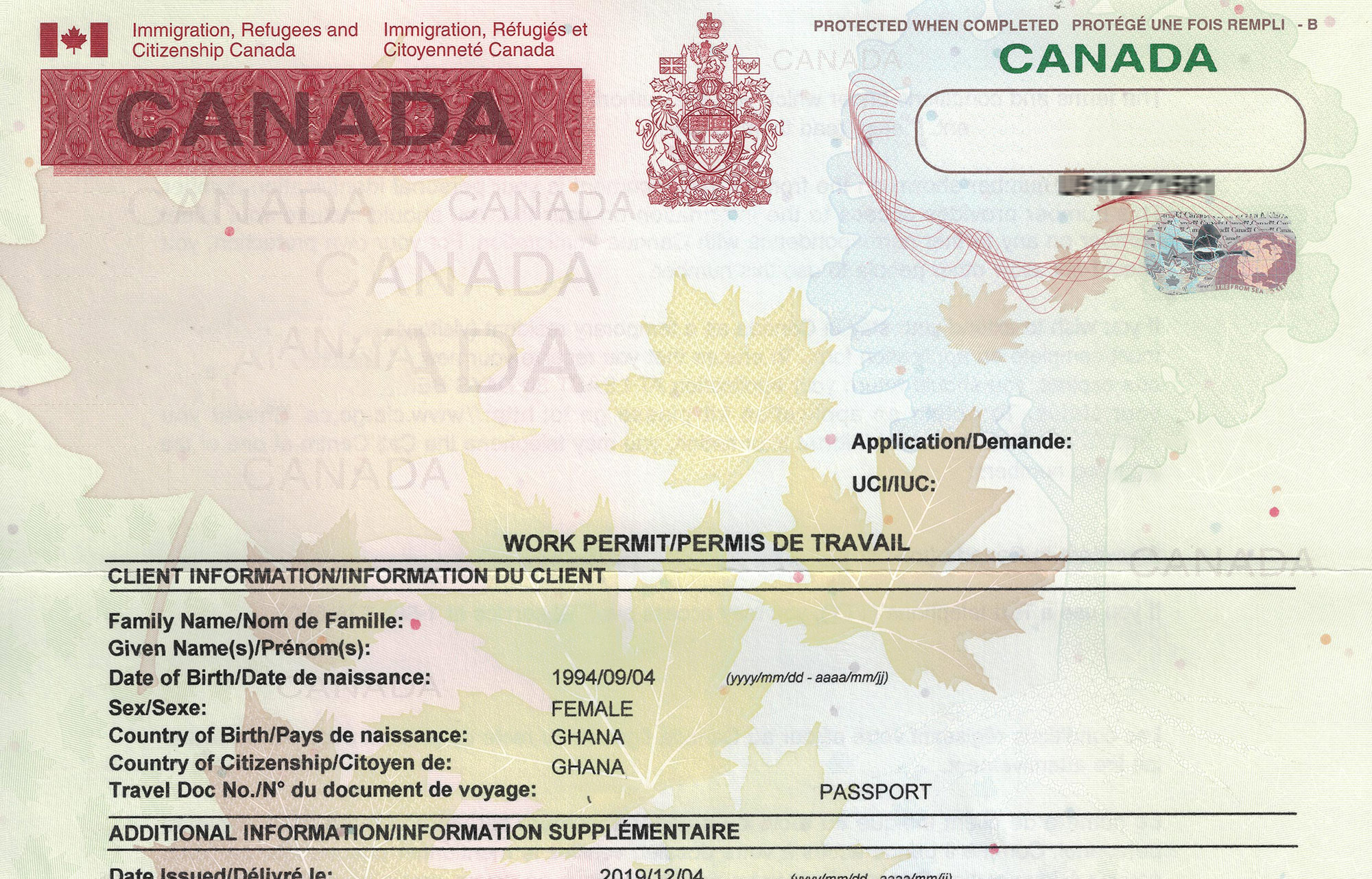 phd work permit canada